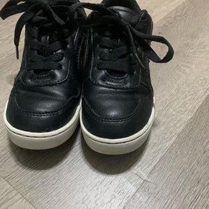 Cat & Jack Black string up dress sneakers. Black and white. Size 13 boys